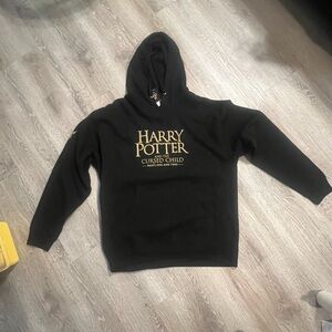 Harry Potter Cursed Child Hoodie Men's Large Black Lyric Theatre New York NWT